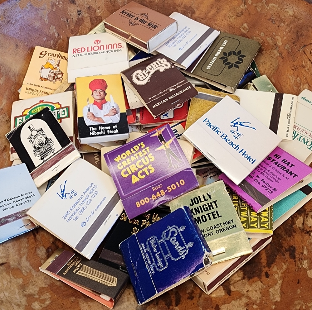 60+ Pc VINTAGE Lot of Matchbooks Boxes Collection